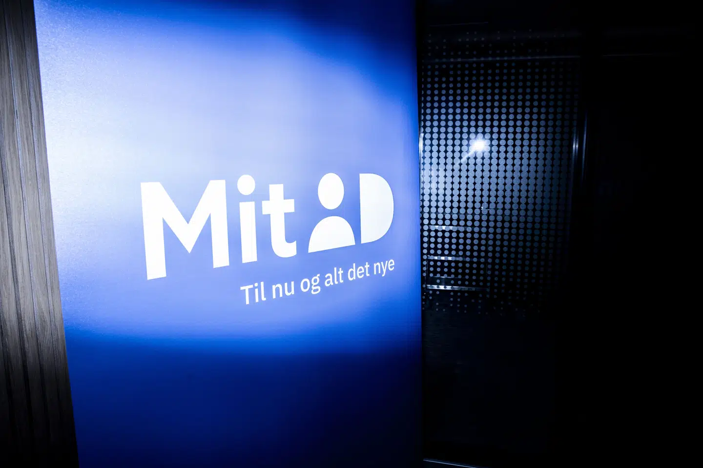 MitID-skilt i København i oktober 2021 i forbindelse med overgangen fra NemID til MitID. (Arkivfoto).