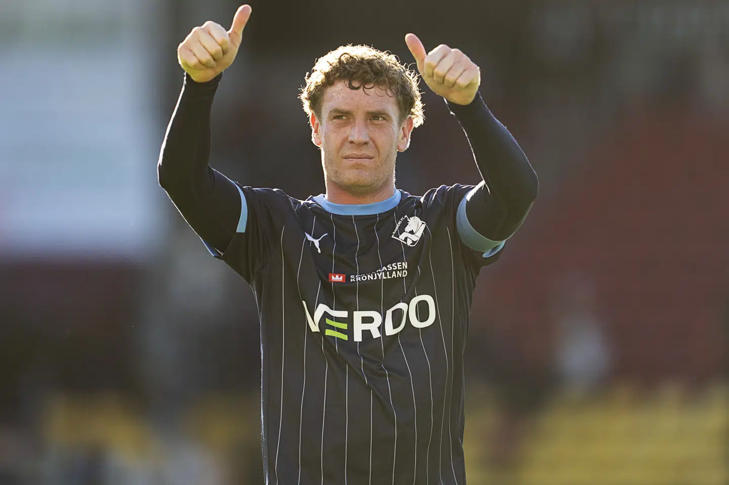 Wessel Dammers er glad for at være i Randers FC og har nu underskrevet en ny kontrakt. (Arkivfoto).