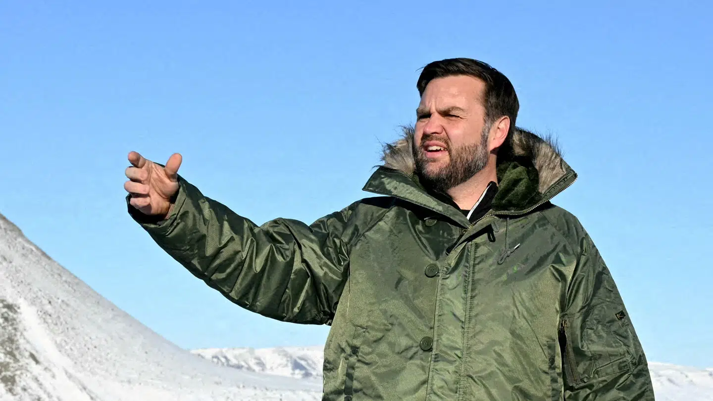 Vicepræsident JD Vance på besøg i Grønland sidste år.