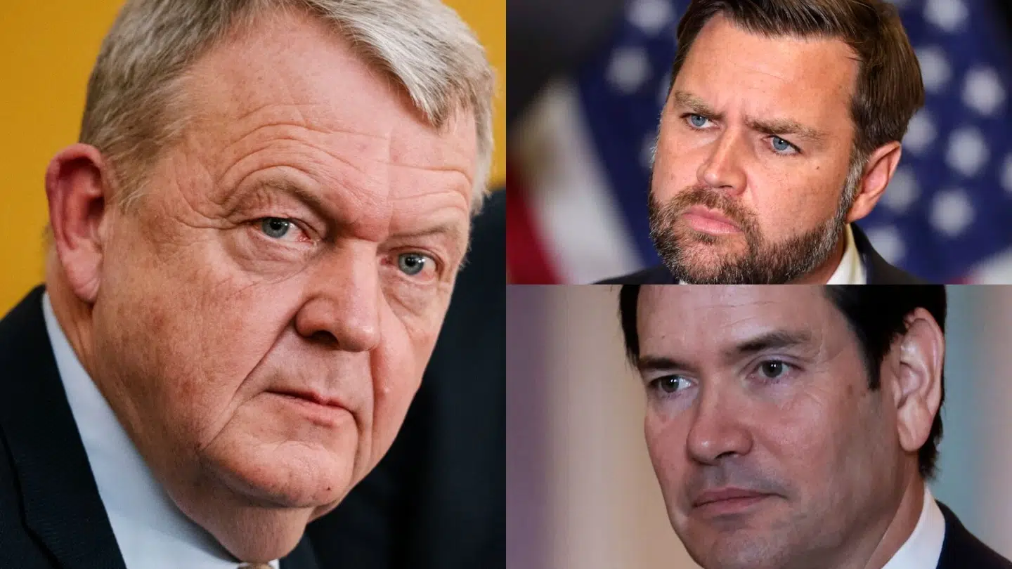 Lars Løkke Rasmussen skal sidde overfor USAs vicepræsident JD Vance og udenrigsminister Marco Rubio.