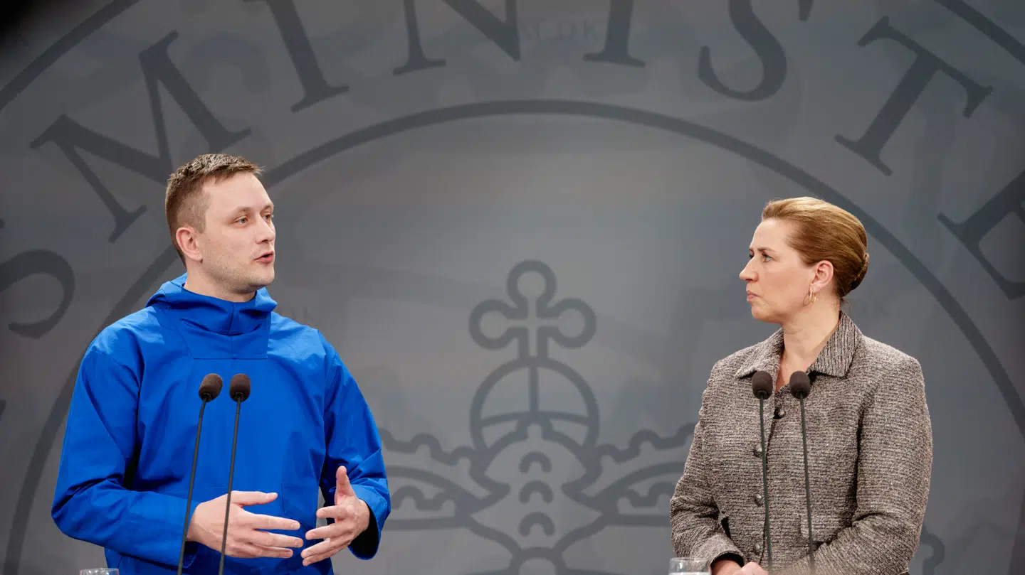 Grønlandslandsstyreformand Jens-Frederik Nielsen og statsminister Mette Frederiksen holdt tirsdag eftermiddag pressemøde om USAs interesse for Grønland.