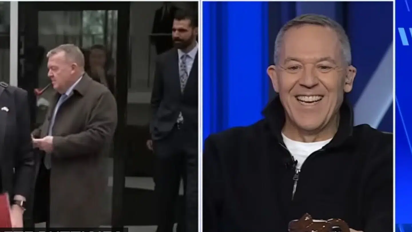 Her ses et billede fra programmet 'The Five' på Fox News. Her ses værten Greg Gutfeld.