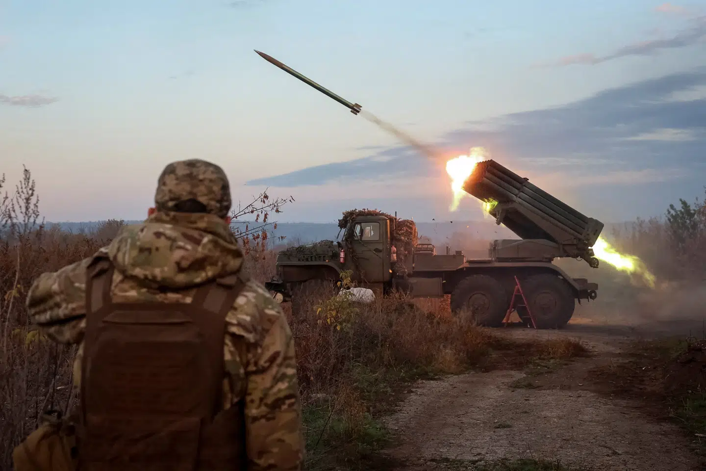 Det er uvist, hvor mange ukrainske soldater der aktuelt er i tjeneste, men ifølge oplysninger fra Ukraines præsident, Volodymyr Zelenskyj, var der i januar sidste år 880.000 ukrainske soldater. (Arkivfoto).