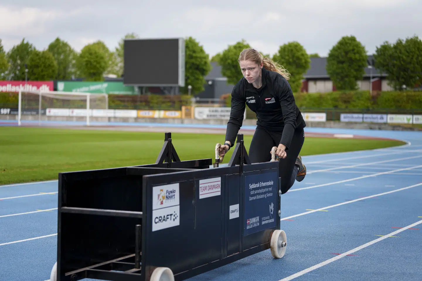 Maja Voigt træner her på Hvidovre Stadion i maj 2025. (Arkivfoto).