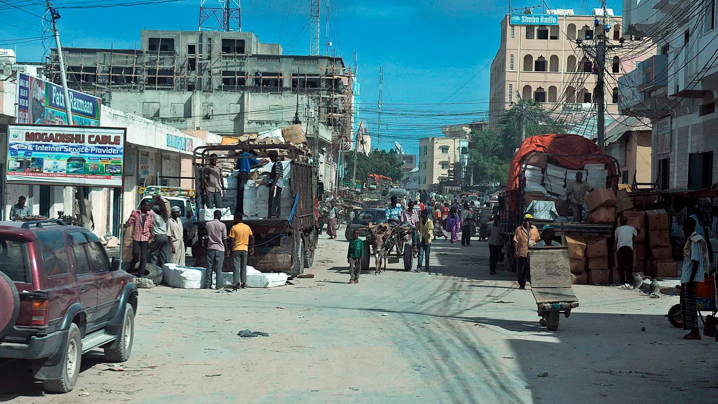 Familien kom til Danmark fra Somalia i 1993. Her det et billede fra landets hovedstad Mogadishu.