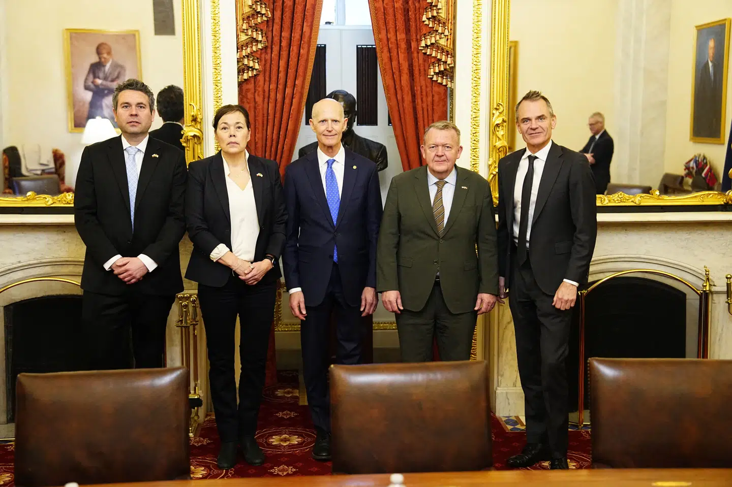 Udenrigsminister Lars Løkke Rasmussen og Grønlands minister for udenrigsanliggender, Vivian Motzfeldt, er i øjeblikket i Washington D.C. Her mødtes de onsdag med USA's vicepræsident, J.D. Vance, og USA's udenrigsminister, Marco Rubio. (Arkivfoto).