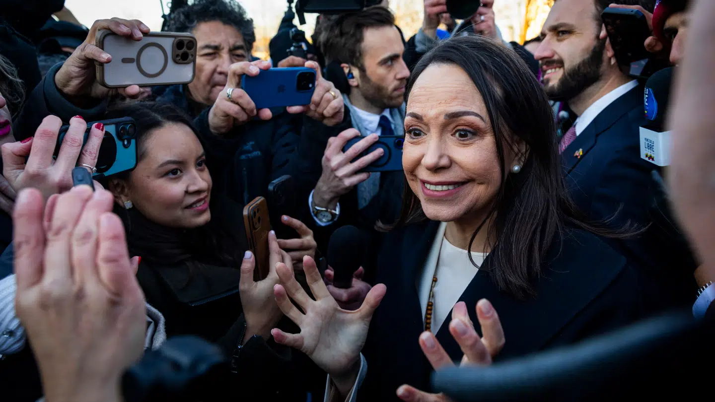 Her ses Maria Corina Machado i Washington 15. januar.