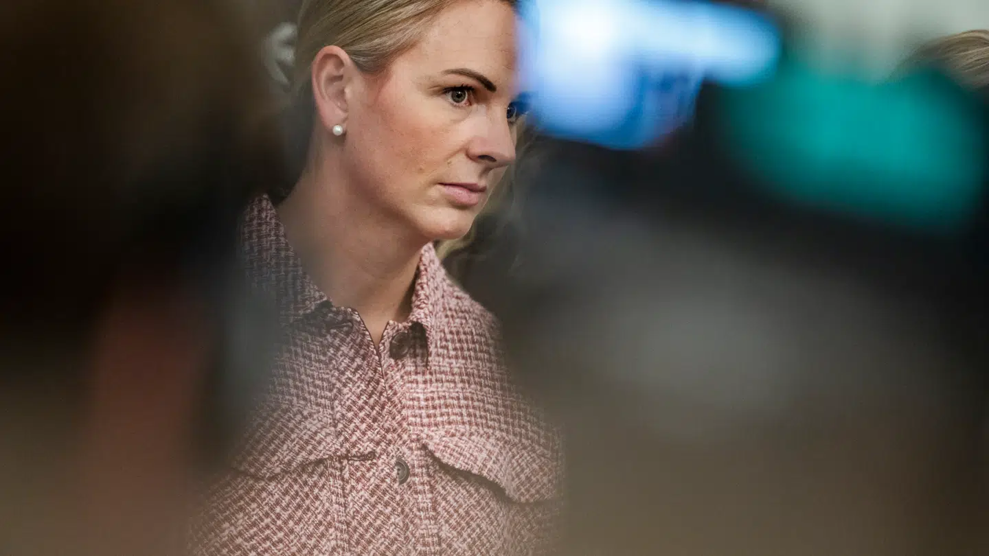 Mette Abildgaard ses her i Finansministeriet i København 23. oktober 2025.