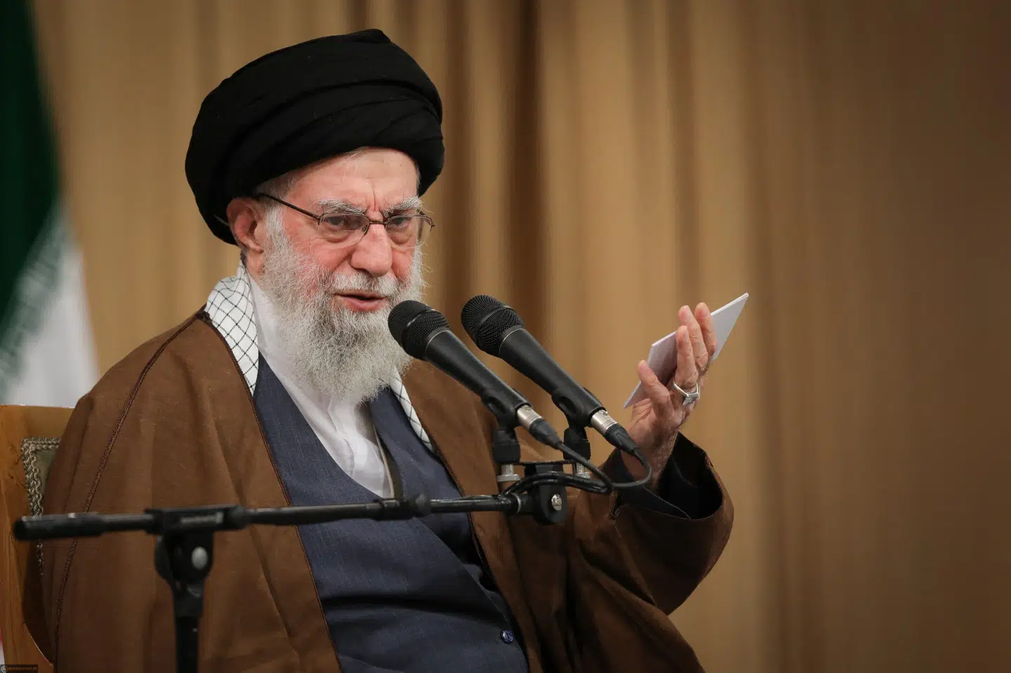 Ayatollah Ali Khamenei har været Irans øverste leder siden
1989, hvor han overtog posten efter Ruhollah Khomeinis død. Han har desuden tidligere været Irans præsident fra 1981 til 1989. (Arkivfoto).