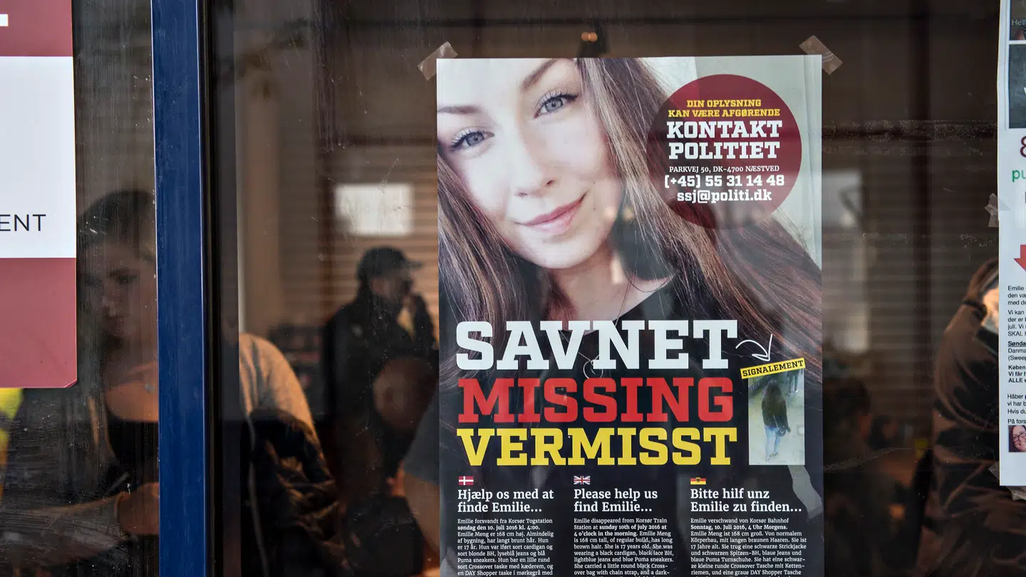 (ARKIV) 2016 af efterlysningsplakat for Emilie Meng.