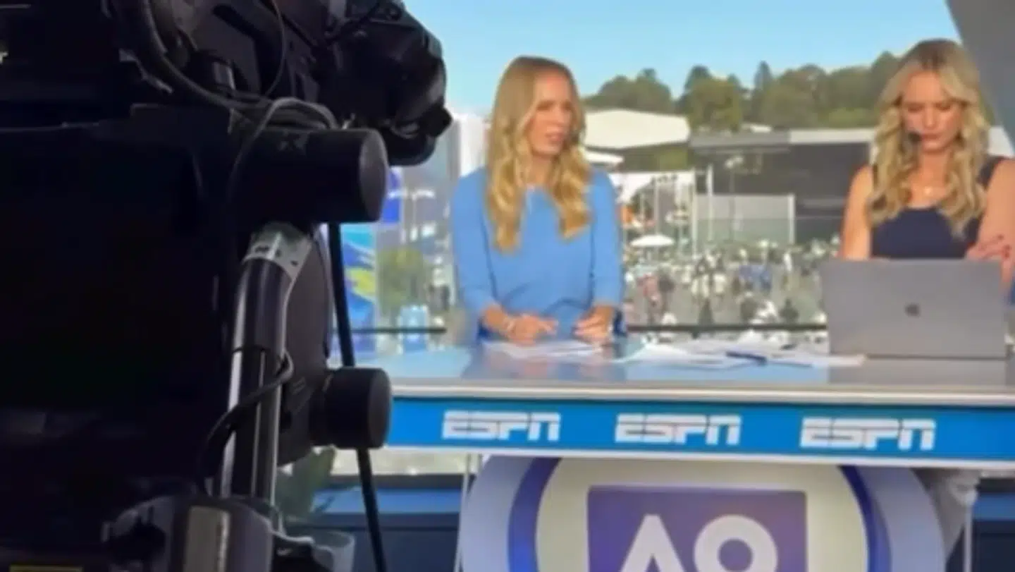 Caroline Wozniacki i ESPN-studiet.