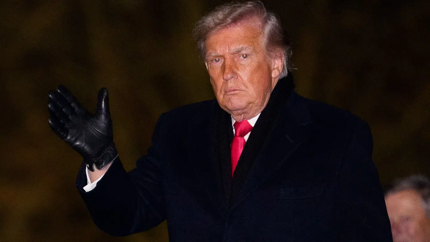 Donald Trump ved Det hvide hus 20. januar.