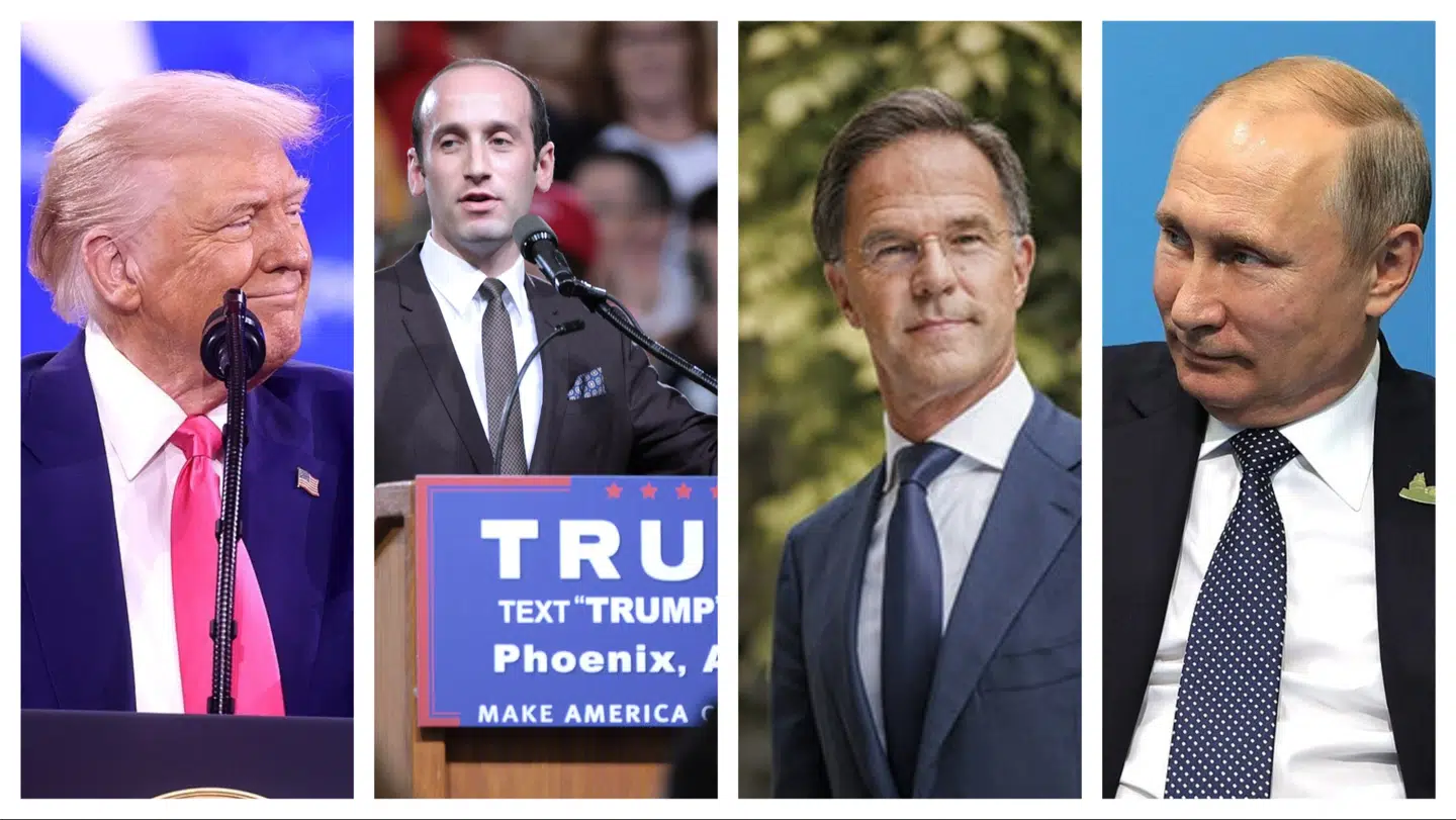 Donald Trump omgiver sig med mænd, der smigrer ham i stedet for at fortælle ham sandheden, blandt andet sin toprådgiver Stephen Miller (nummer to fra venstre). NATOs generalsekretær mente også, at vejen til Trump gik gennem skamløs fedteri. Men prisen for den slags sykofanti er inkompetence, og Putins invasion af Ukraine er et eksempel på, hvor galt det kan gå. Det er Grønland også.