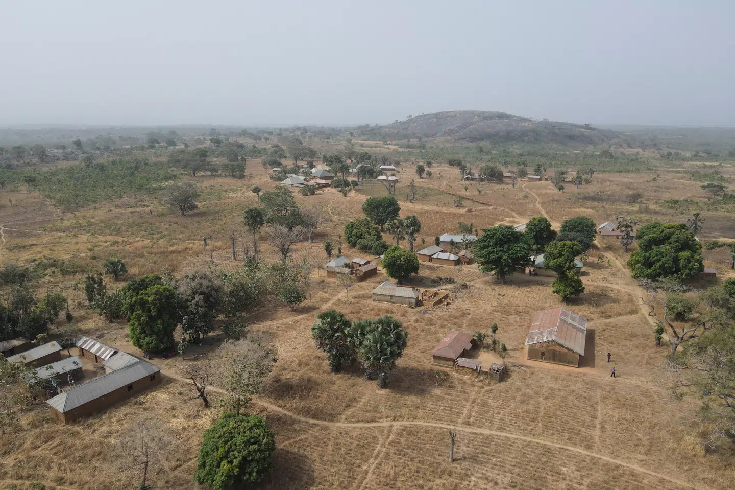Landsbyen Kurmin Wali, hvor der var meldinger om angreb og bortførelser ved to kirker søndag.