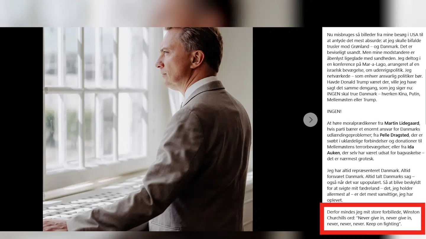 Den sidste del af citatet i dette opslag har Winston Churchill aldrig sagt.