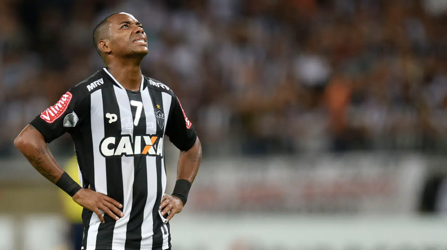 Robinho nåede akkurat at gøre comeback til brasilianske Santos, inden hans kontrakt blev opsagt i 2020 på grund voldtægtsskandalen. Her ses han i aktion for Atlético Mineiro i 2016 – mere end tre år efter, at gruppevoldtægten fandt sted.