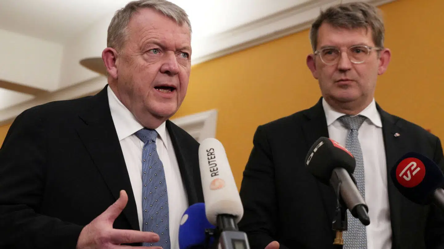 Udenrigsminister Lars Løkke Rasmussen og forsvarsminister Troels Lund Poulsen mødte pressen efter et møde i Det Udenrigspolitiske Nævn.