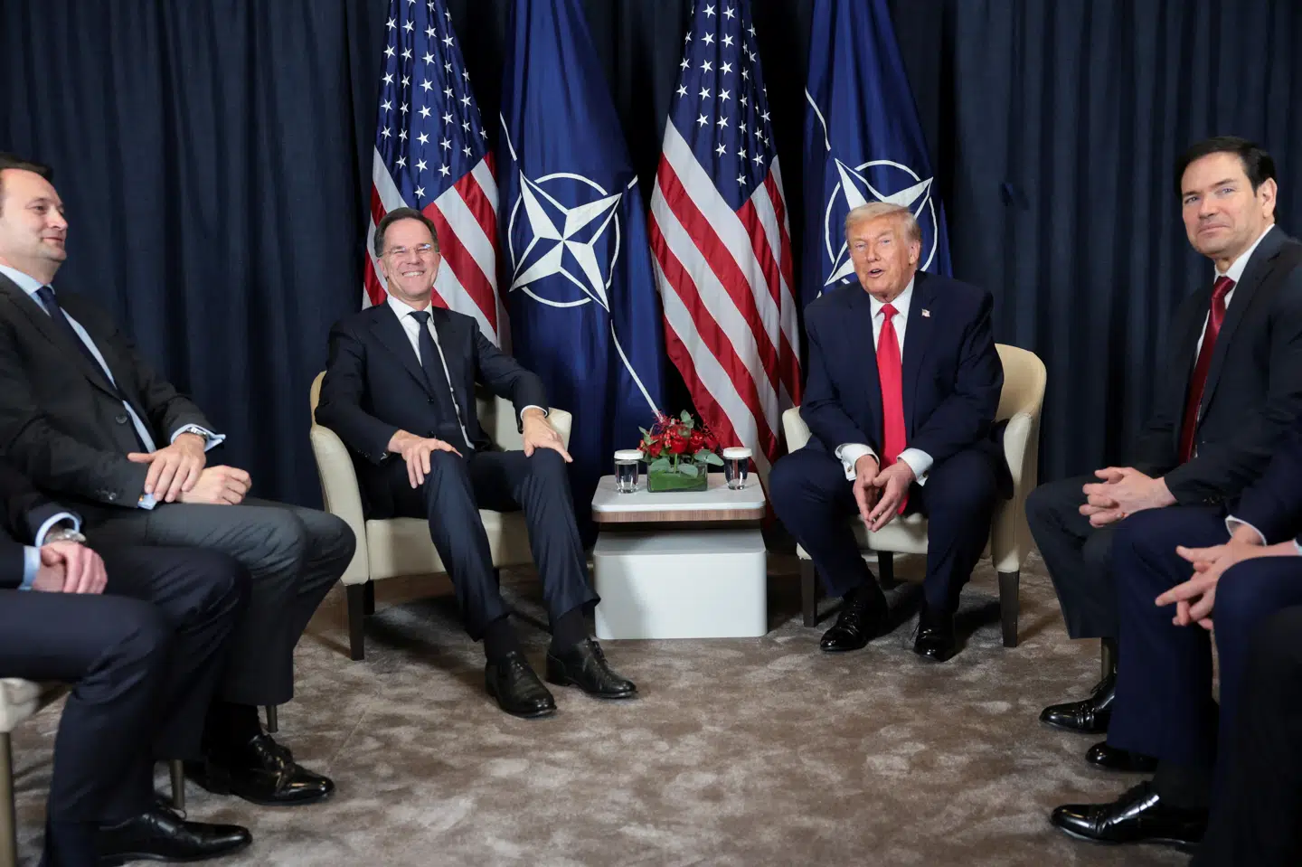 Donald Trump og Mark Rutte mødtes onsdag i forbindelse med World Economic Forum i Davos.