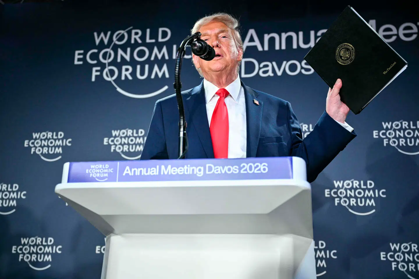 Den amerikanske præsident, Donald Trump, landede onsdag i Davos i Schweiz, hvor han blandt andet holdt tale under topmødet World Economic Forum.