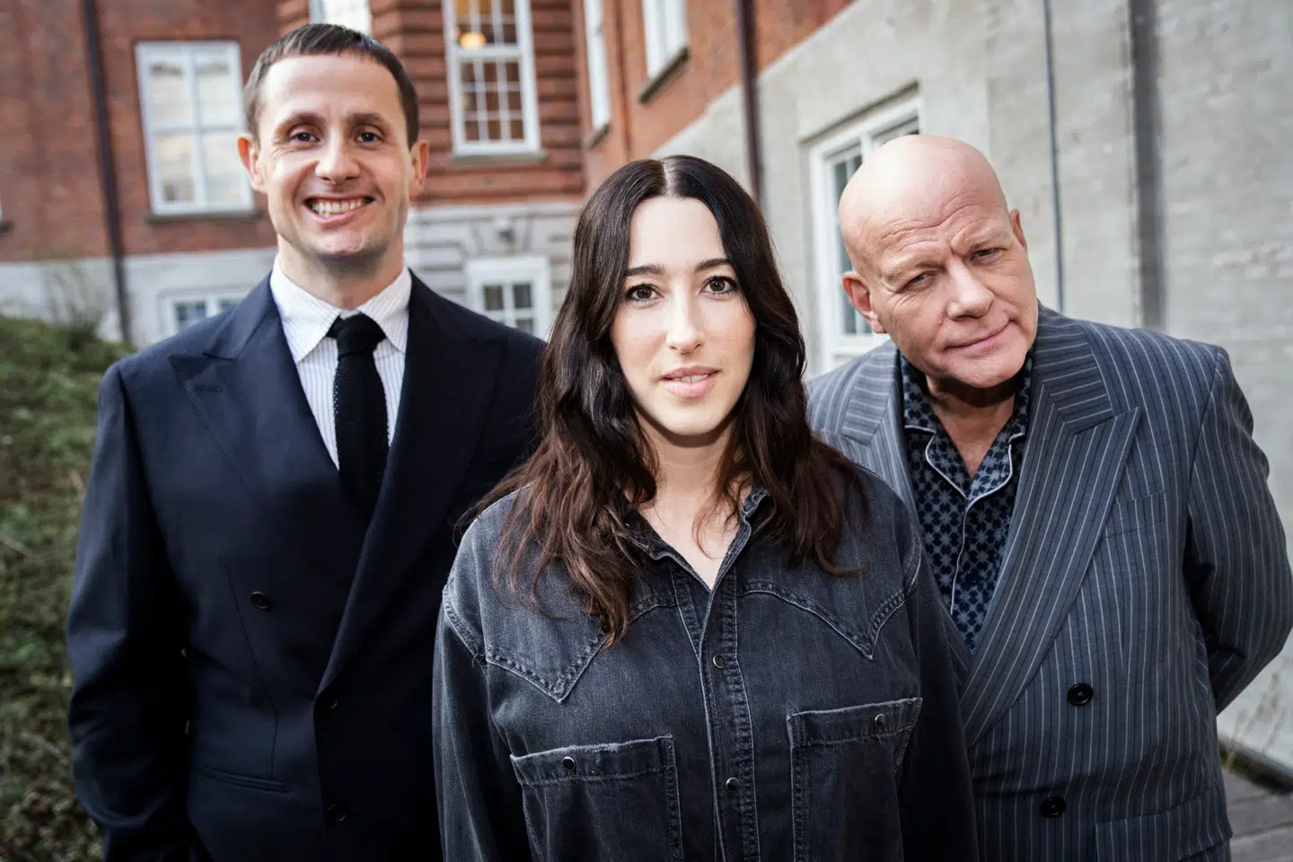 Benjamin Hav, Drew Sycamore og Thomas Blachman til TV 2's pressedag på X Factor i København tirsdag den 16. december 2025. X Factor har premiere den 1. januar. (Foto: Sebastian Elias Uth/Ritzau Scanpix)