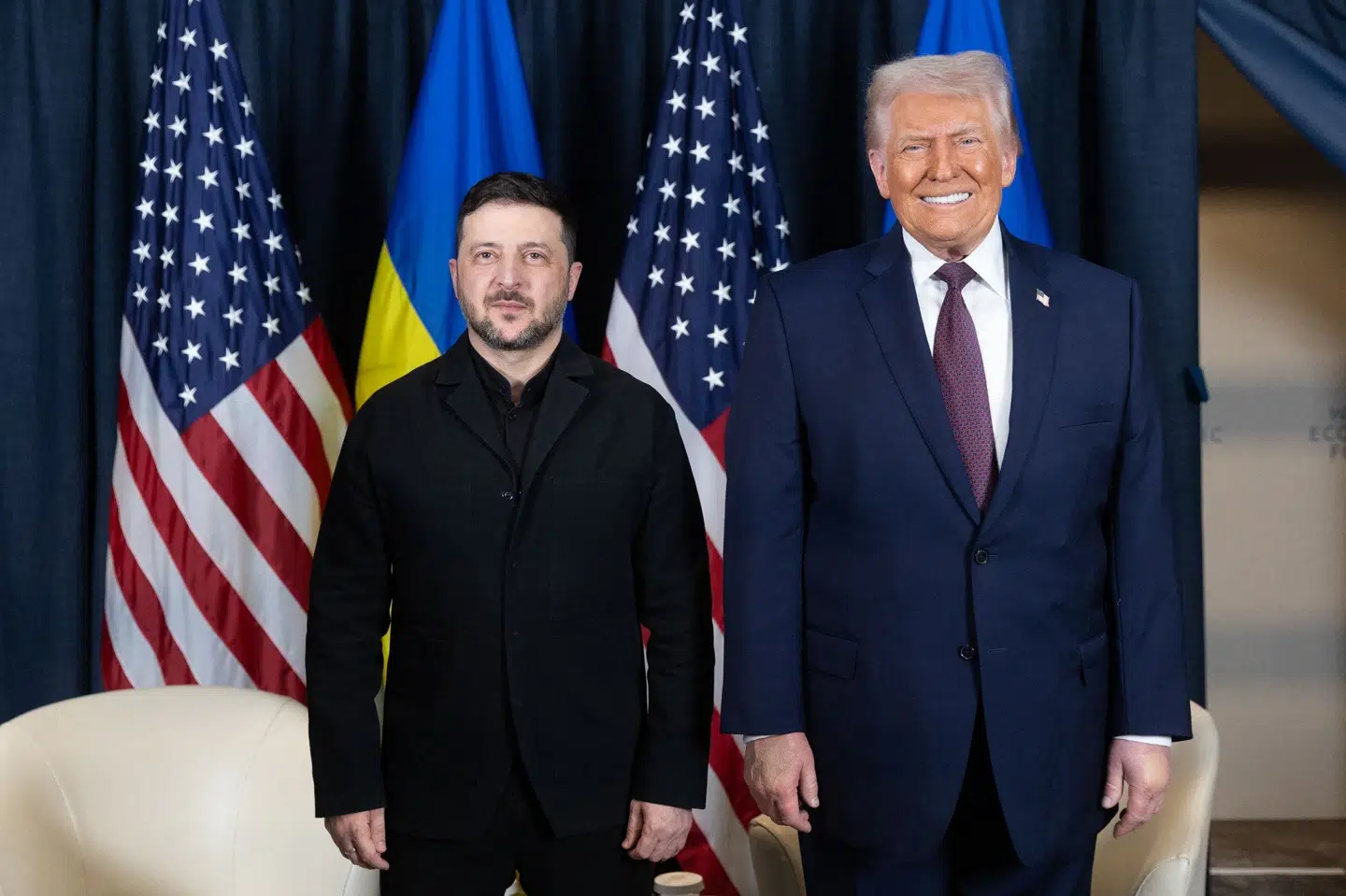 Ukraines præsident, Volodymyr Zelenskyj, mødtes tidligere torsdag med USA's præsident, Donald Trump, i Davos.