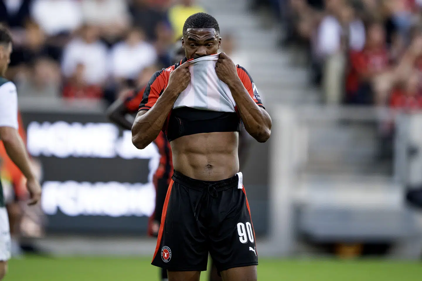 Friday Etim fik tre europæiske kvalifikationskampe og en enkelt superligakamp for FC Midtjylland, inden han nu skifter til FC Fredericia. (Arkivfoto).