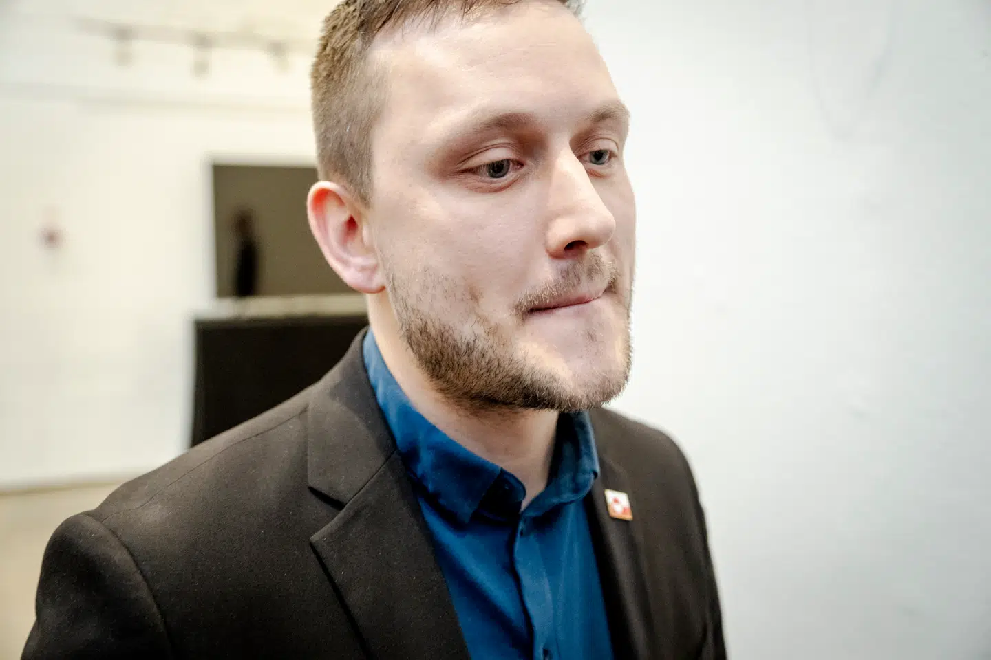 Grønlands regeringsleder Jens-Frederik Nielsen møder pressen efter pressemøde for den udenlandske presse i kulturhuset Katuaq i Nuuk, Grønland, torsdag den 22. januar 2026.