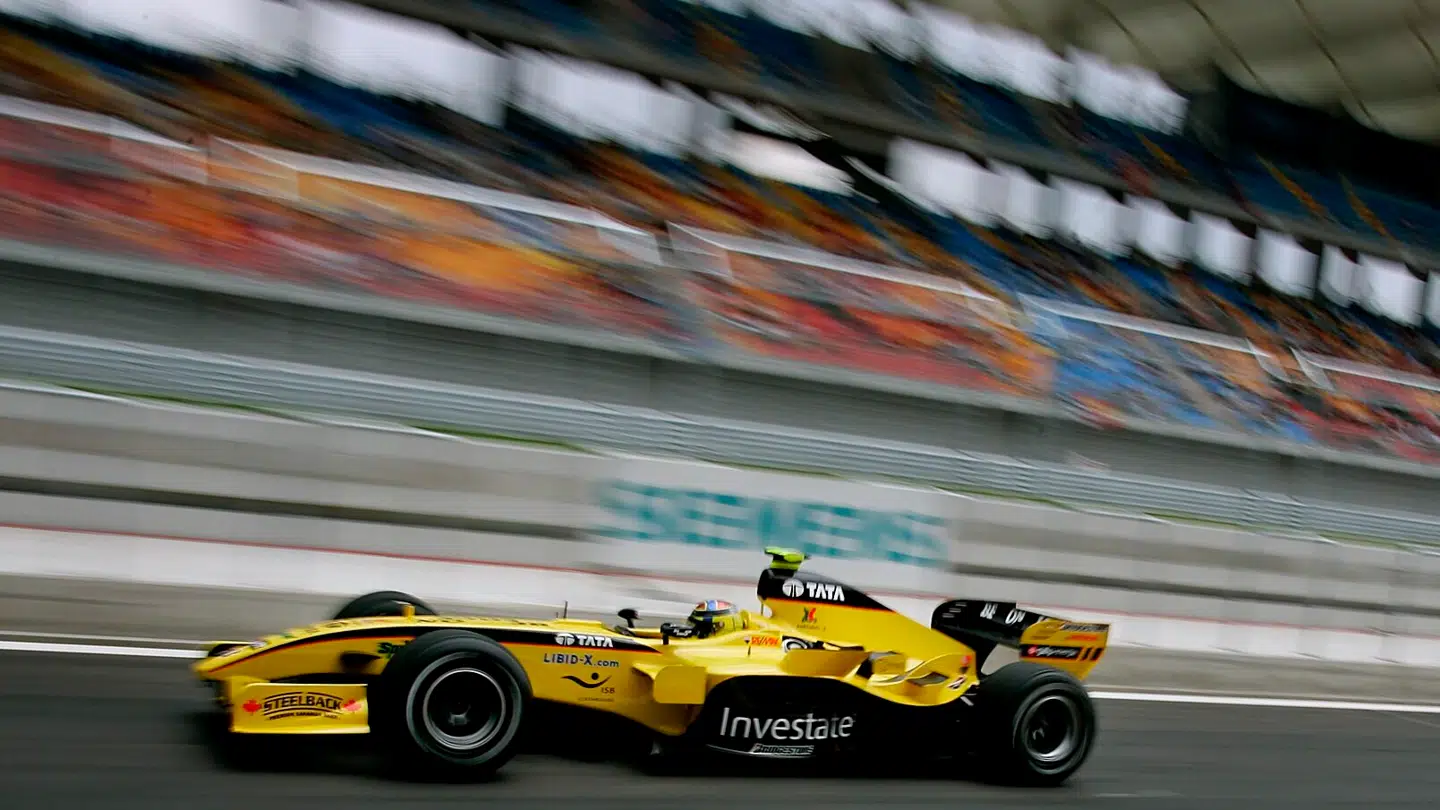 Nicolas Kiesa i Jordan-teamets Formel 1-racer i 2005.