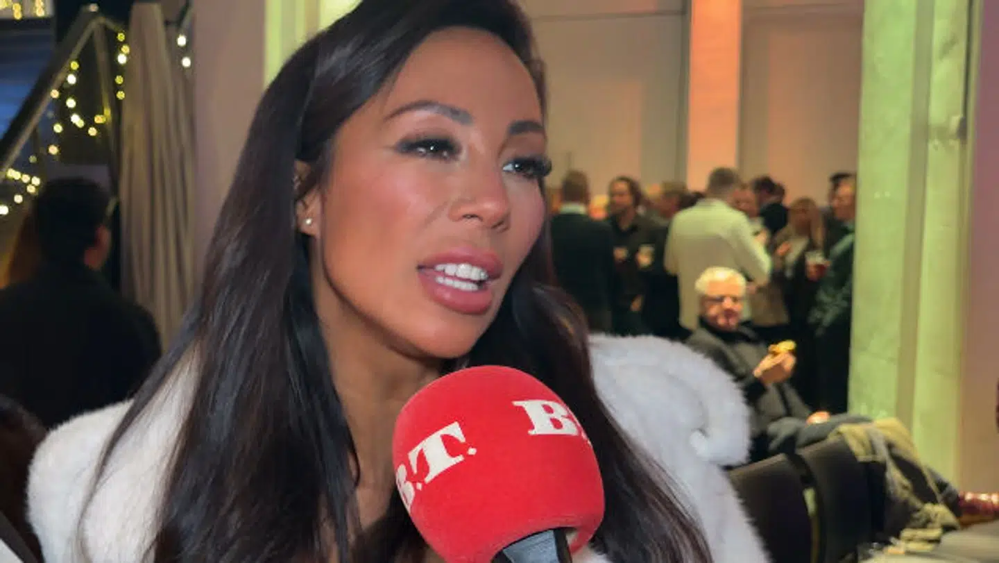 B.T. møder Jackie Navarro (og hendes to veninder) til Viaplays forårspræsentation, fredag aften 23. januar, i Pressen i København. Foto: Maja Østergaard