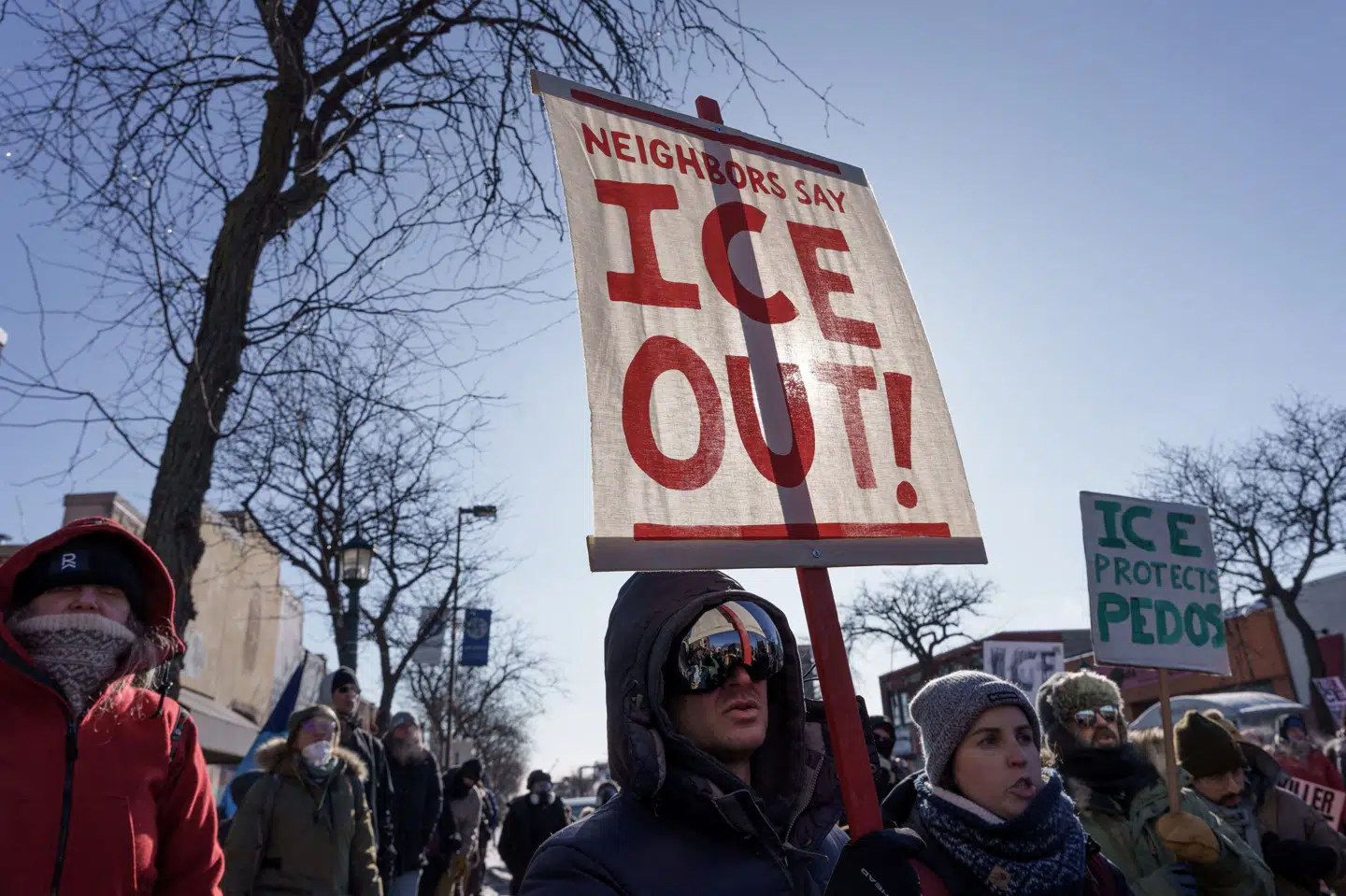 Drabet på den 37-årige amerikanske statsborger Alex Pretti i Minneapolis har fået demonstranter til at gå på gaden for at protestere mod immigrationsmyndigheden ICE. (Arkivfoto).