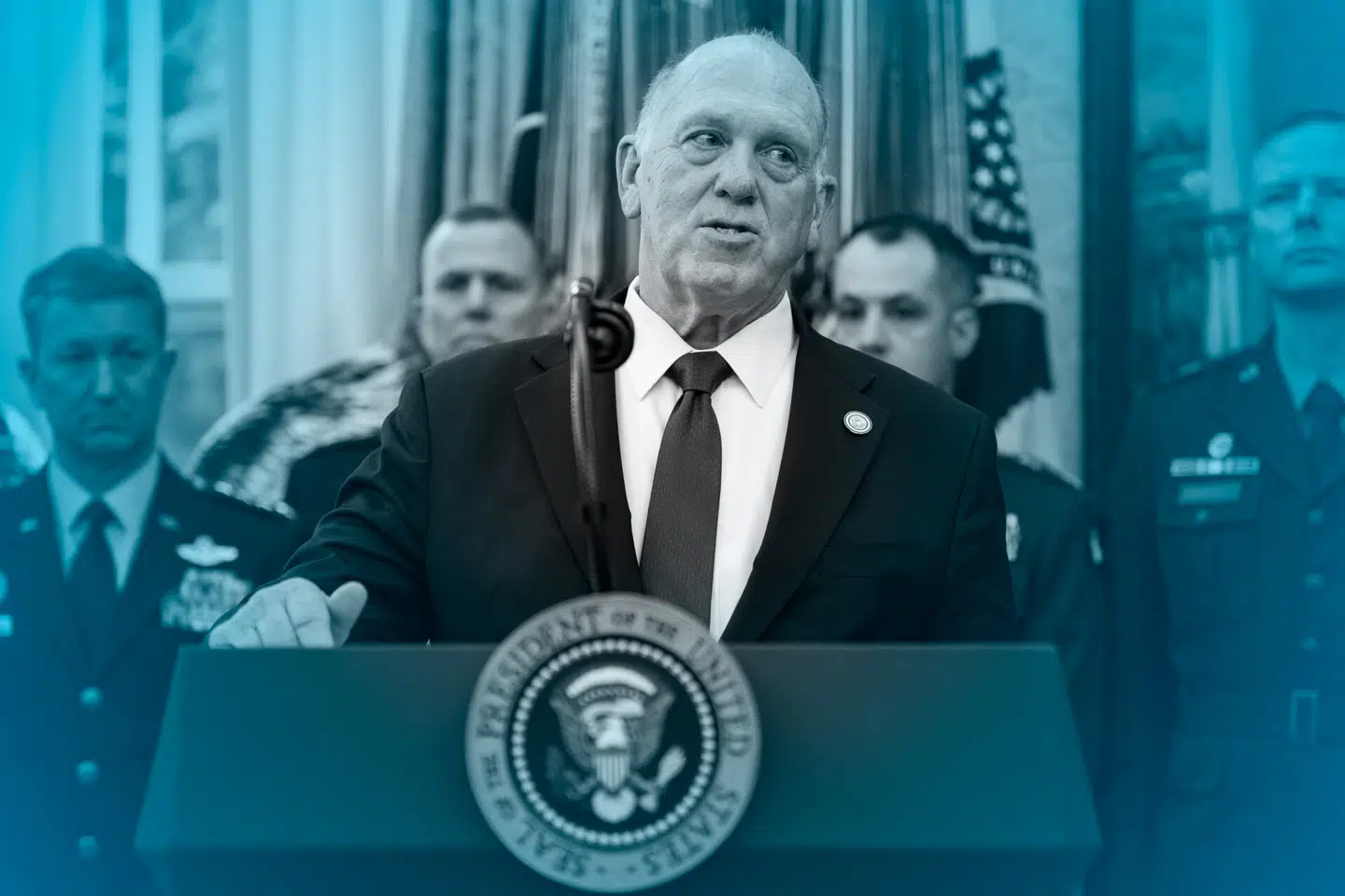 Trumps grænsezar, Tom Homan, var under Trumps første regeringsperiode med til at udforme politikken med at skille migrantfamilier ad. Foto: Bonnie Cash/EPA/Ritzau Scanpix