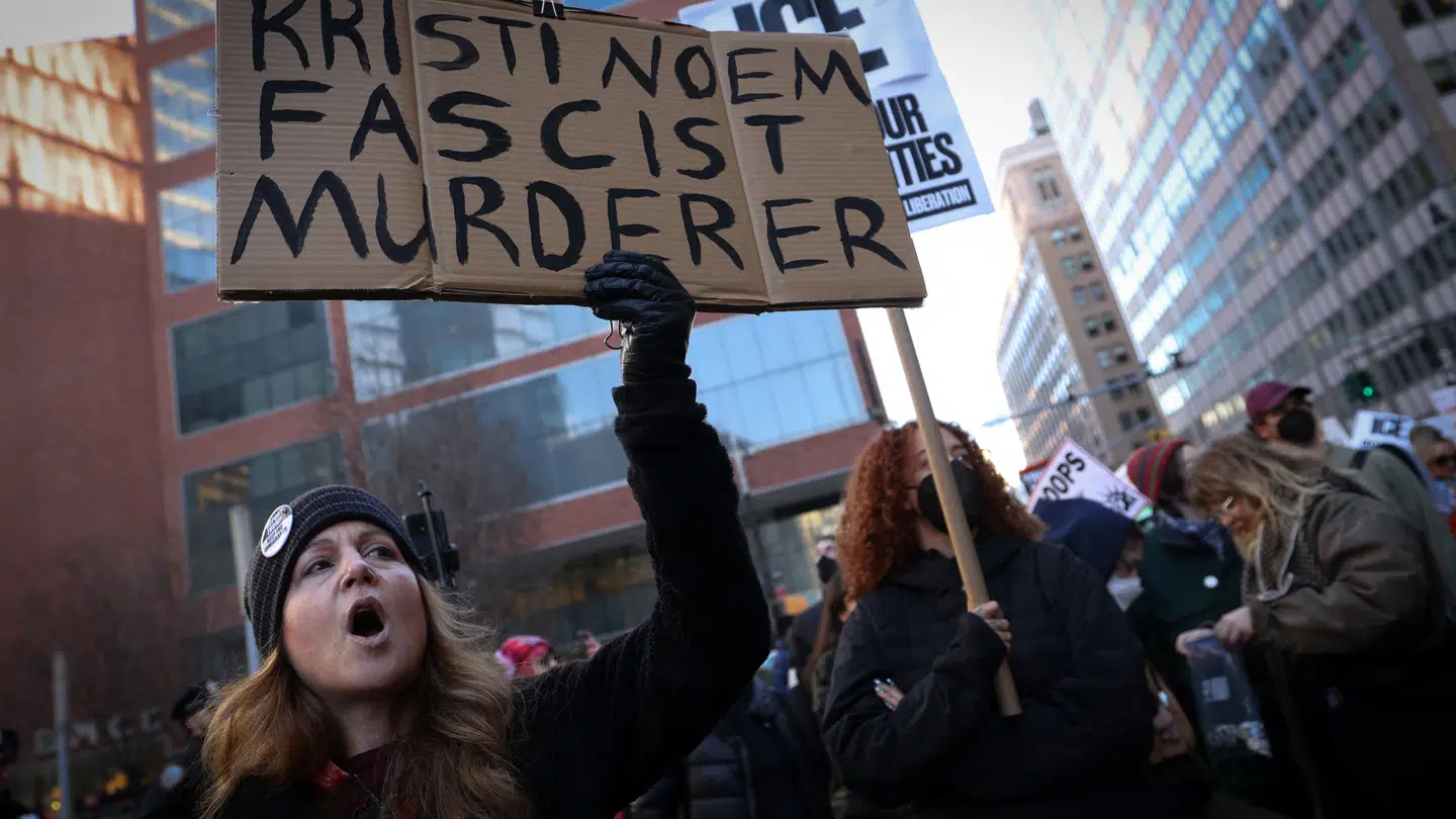 Demonstranter i New York i begyndelsen af januar.