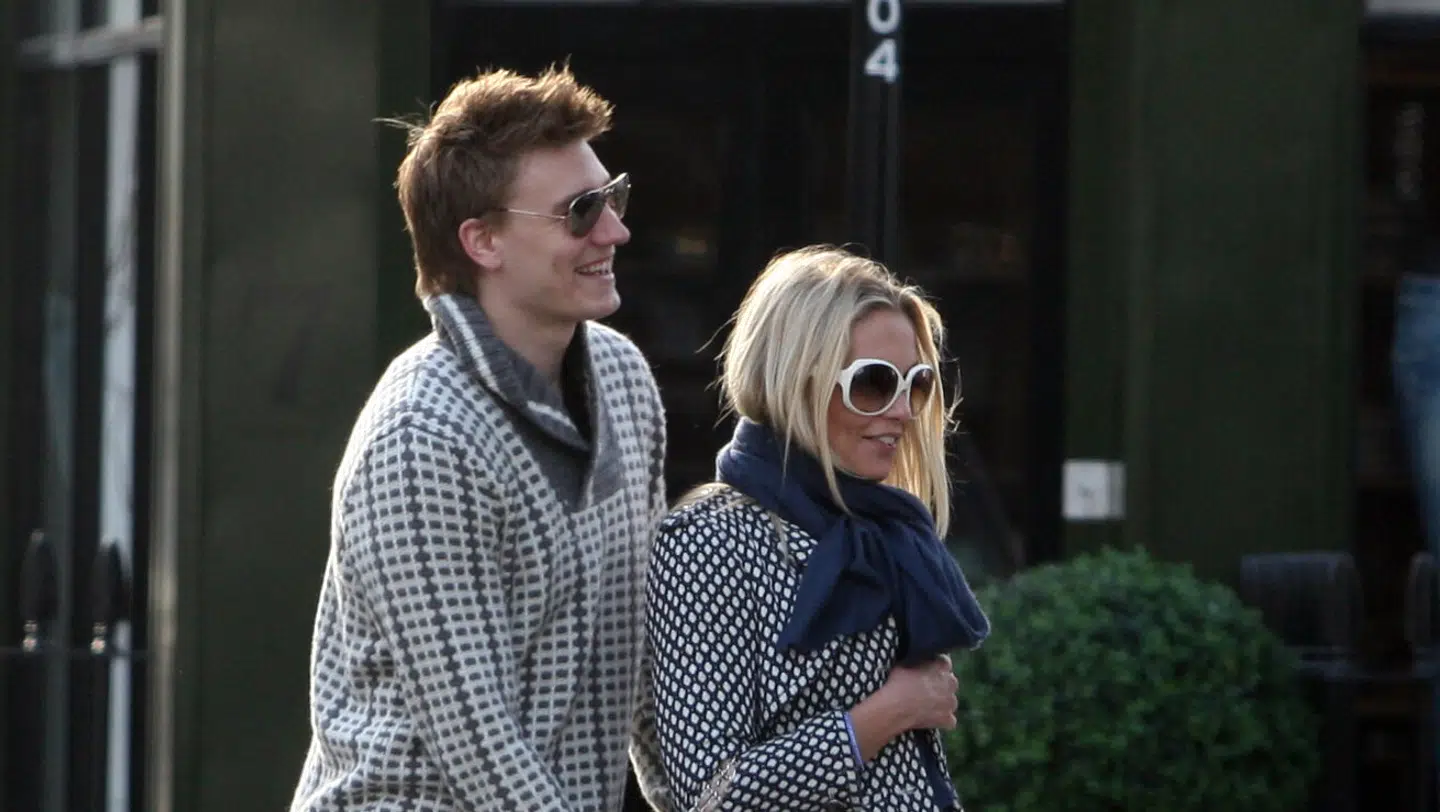 Nicklas Bendtner og Caroline Fleming fotograferet i det vestlige London i 2010.