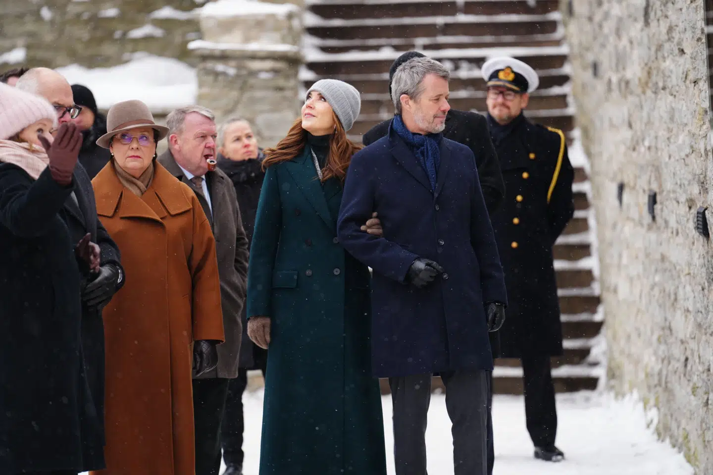 Det sidste stop på kongeparrets besøg i Estland var i Den Danske Kongens Have. Her afsluttede de det halvandet dage lange besøg.