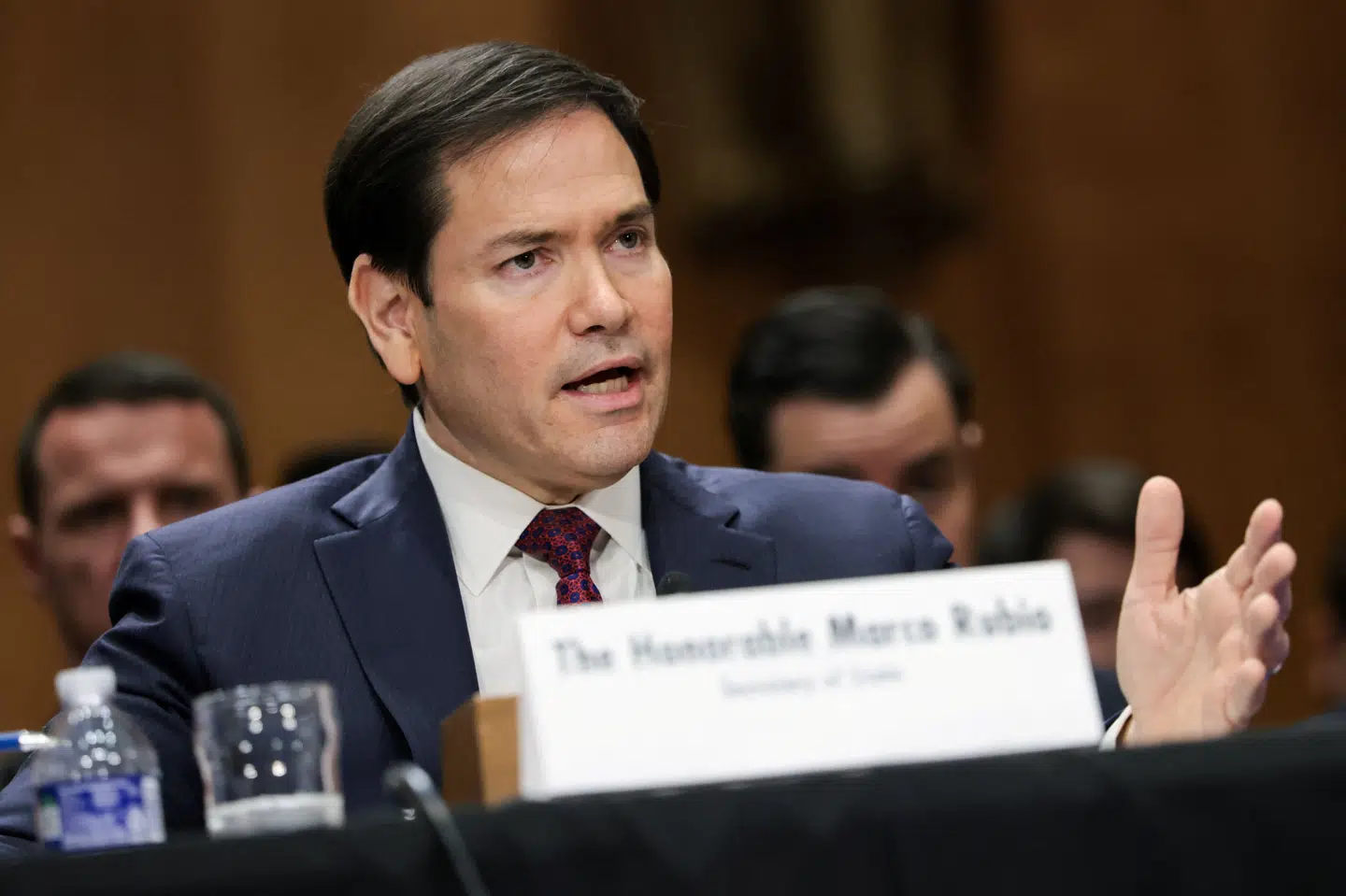 Udenrigsminister, Marco Rubio, under en høring i senatet. Her talte han blandt andet om Grønland. (Arkivfoto).