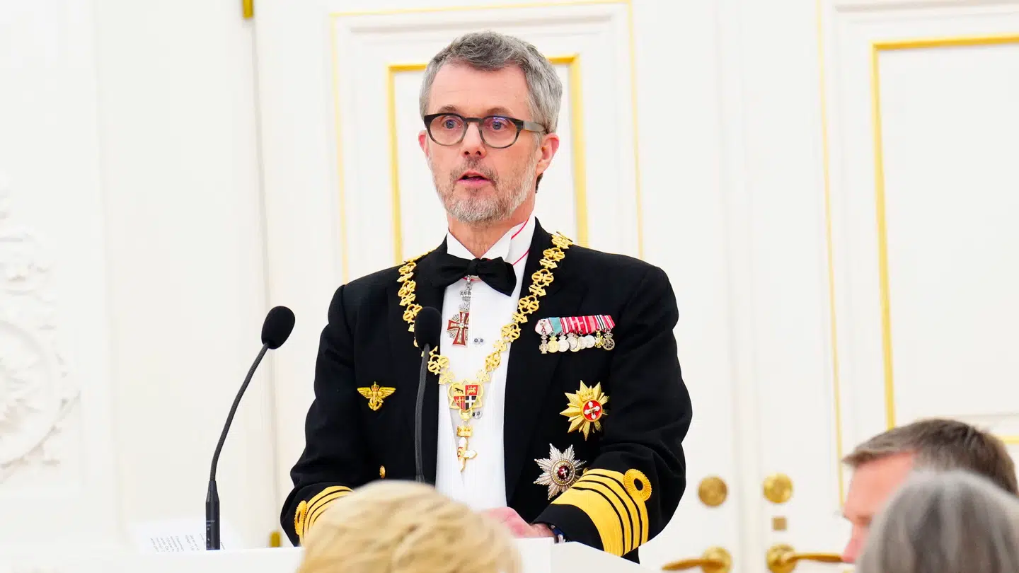 Kong Frederik talte onsdag aften under statsbesøget i Litauen.