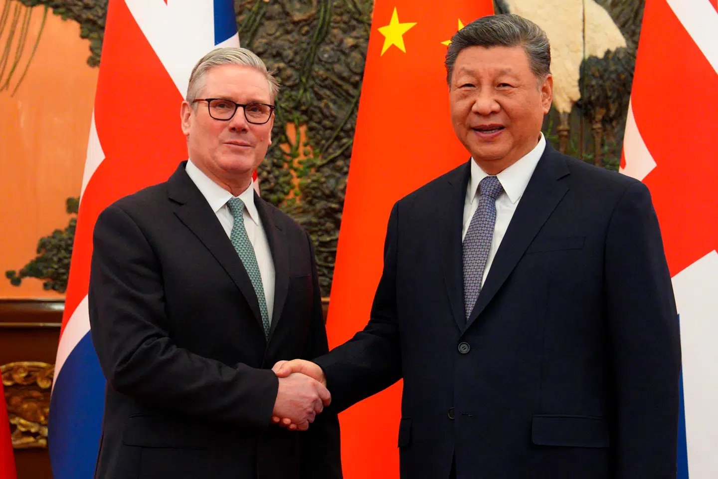 Storbritanniens premierminister, Keir Starmer, og Kinas præsident, Xi Jinping, mødtes torsdag.