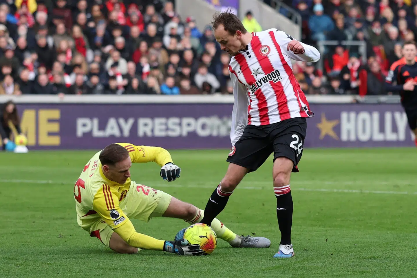Mikkel Damsgaard spillede de første 37 minutter af søndagens Premier League-kamp hjemme mod Nottingham Forest. Han udgik med en skade, men meldes nu i bedring. (Arkivfoto).