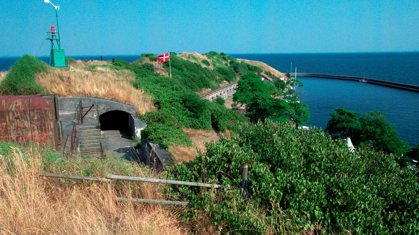 Flakfortet ligger otte kilometer fra Københavns havn og er netop sat til salg.