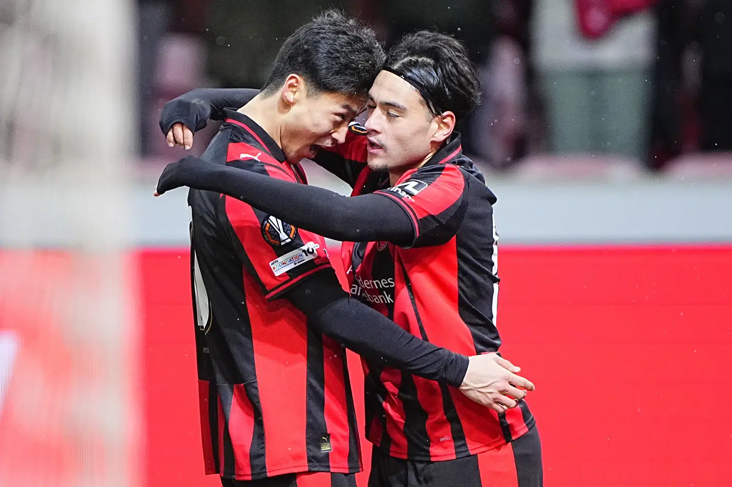 FC Midtjyllands Aral Simsir (til højre) stod bag en smuk scoring til 1-0 i 2-0-sejren hjemme over Dinamo Zagreb i Europa League.