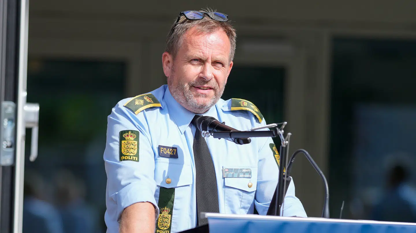 Jan Bjørn ved indvielsen af Politiskolen i Vejle i 2021.