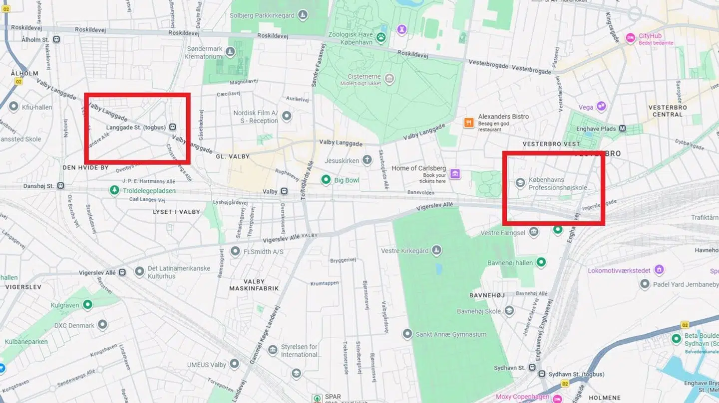 Kathrine Jakobsen cykler fra Københavns Professionshøjskole til Brugsen tæt på Langgade Station. En tur på under tre kilometer.