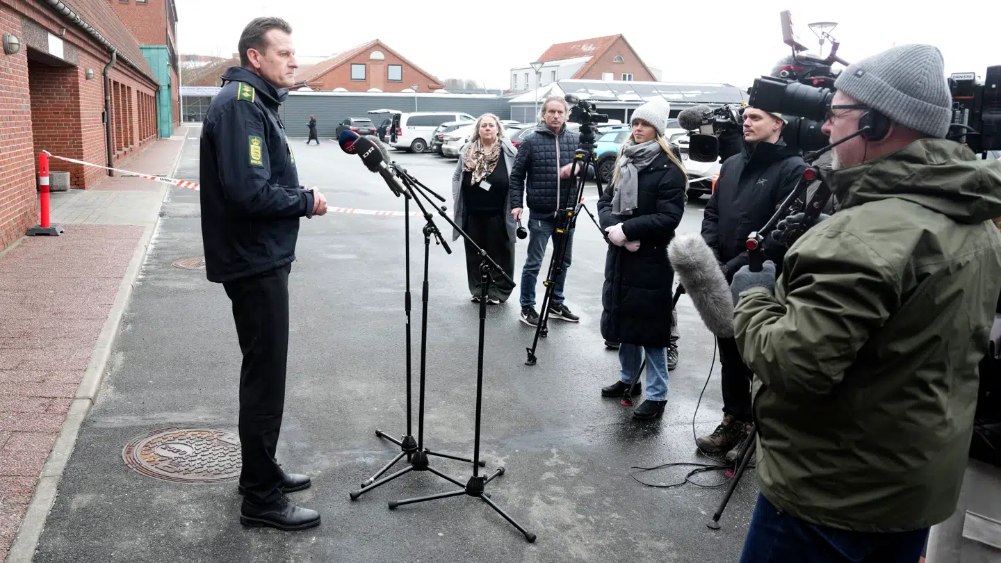 Politidirektør Frits Kjeldsen holdt pressemøde efter den alvorlige ulykke.