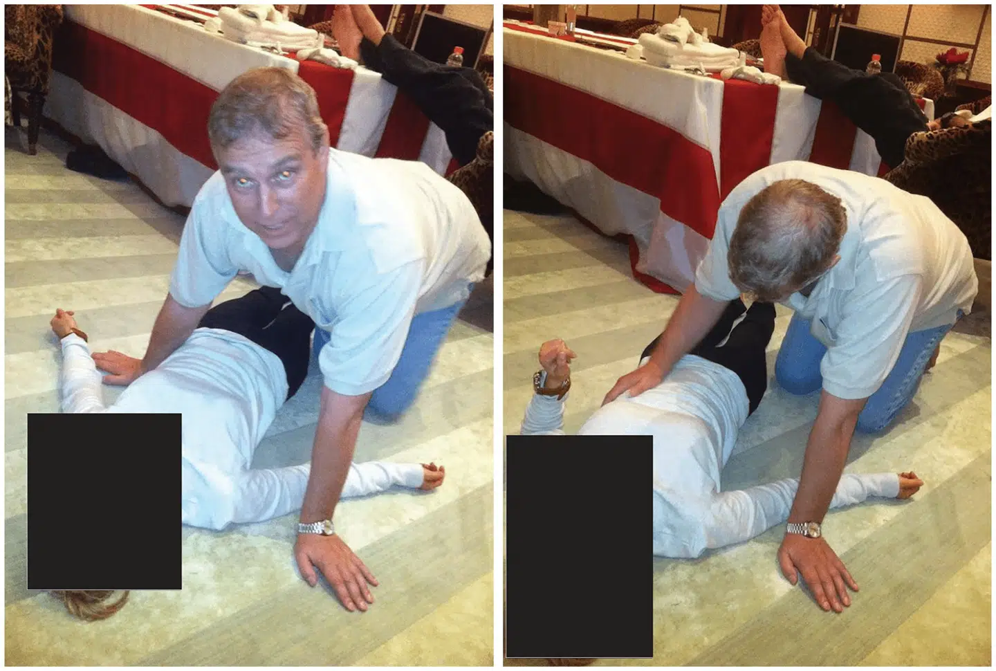 Det var blandt andet disse billeder af den tidligere prins Andrew, som kom frem i fredagens offentliggørelse af nye Epstein-filer.