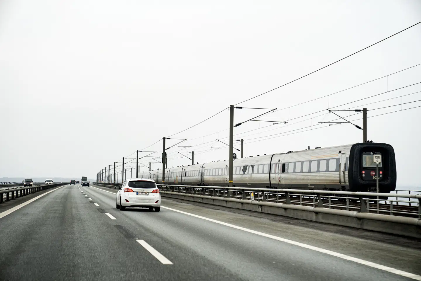 Der var 9,72 millioner rejser med DSB's tog over Storebælt i 2025. Det er dermed et rekordår. (Arkivfoto).