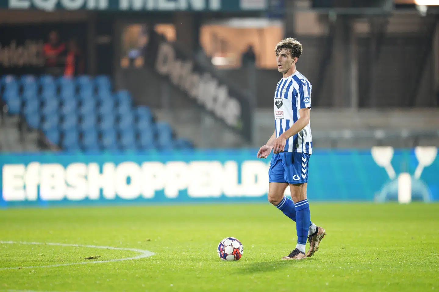 Andreas Troelsen debuterede for Esbjerg i 2021 og nåede 127 kampe for klubben. (Arkivfoto).