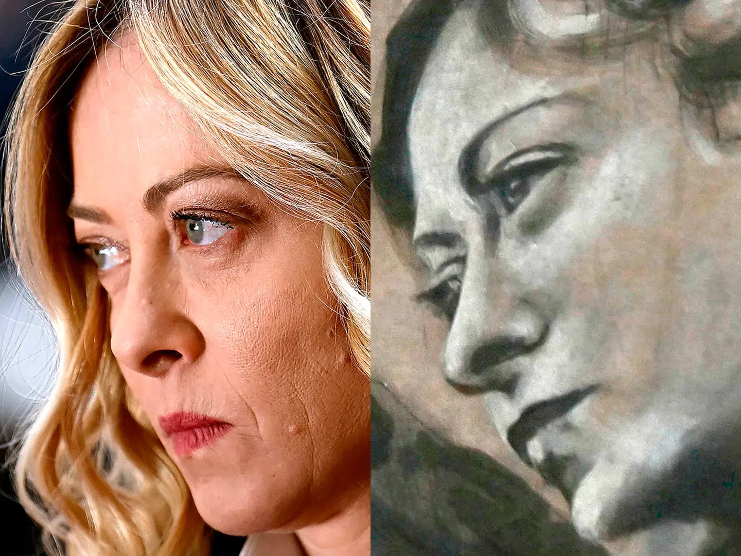 En fresko på væggen i en nyrestaureret kirke i Rom har tilsyneladende fået den italienske premierministers ansigtstræk.