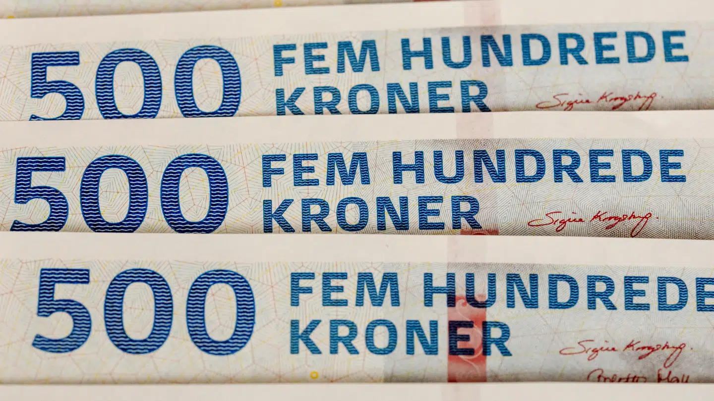 500-kronsedler i Nationalbanken mandag den 11. august 2025.
