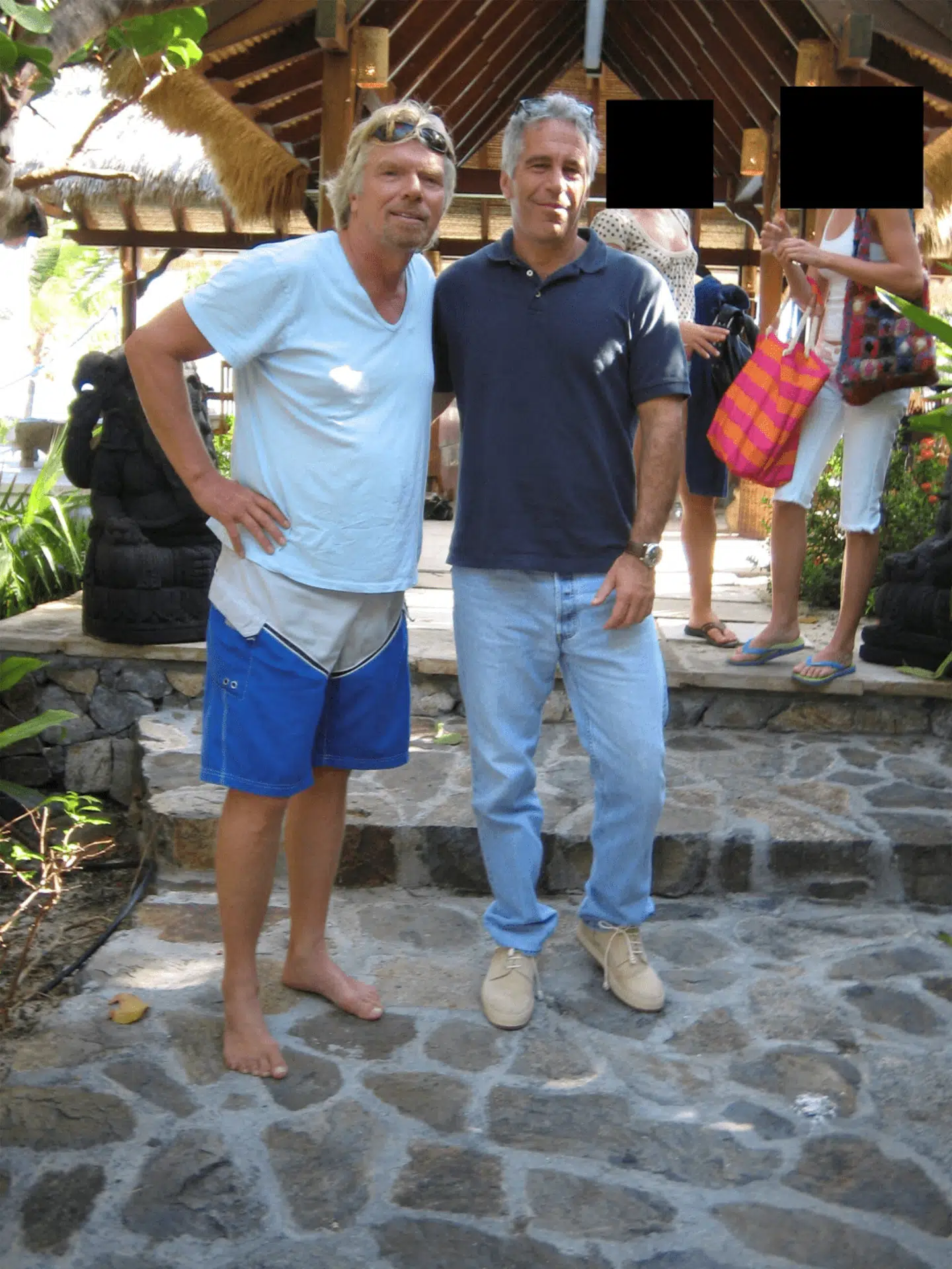 Richard Branson (tv.) og Jeffrey Epstein.