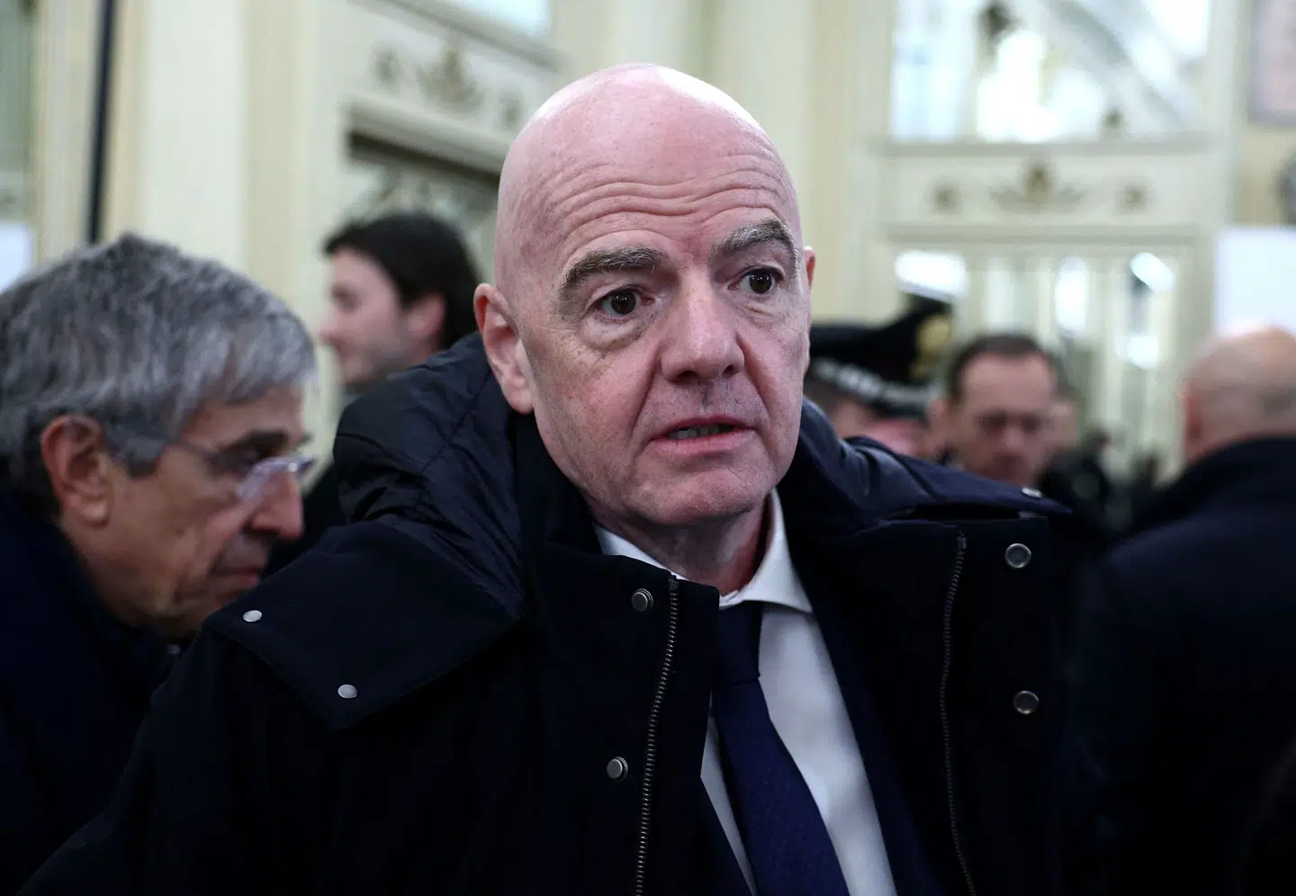 Gianni Infantino, Fifas præsident, er klar til at lukke Rusland ind i fodboldvarmen igen. (Arkivfoto).
